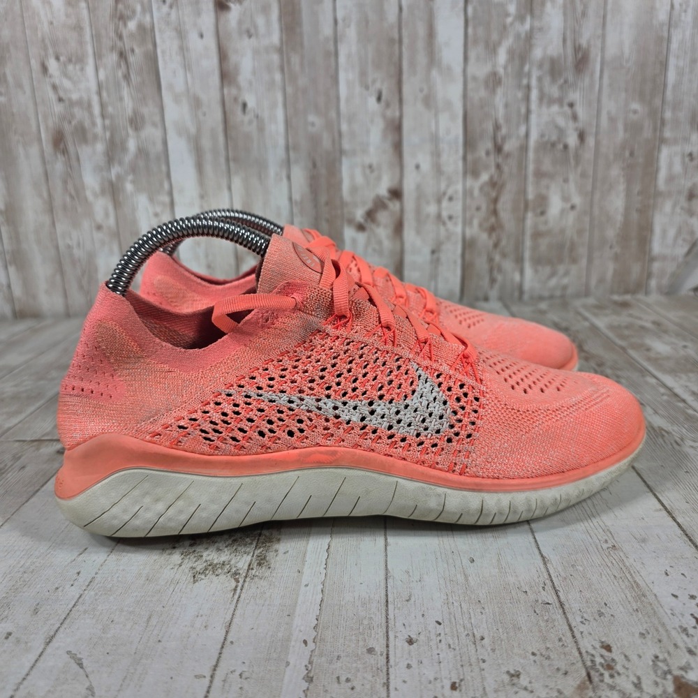 Nike Free RN Flyknit 2018 Womens 9.5 Crimson Pulse Pink Running Shoes 942839-801